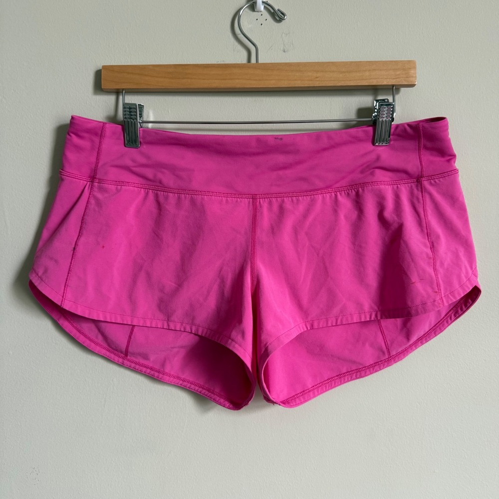 Lululemon Speed Up Low Rise Lined Running Shorts Pink Size 10 LW7AVSR